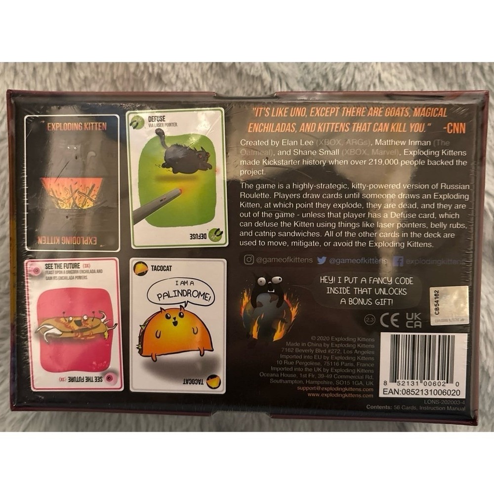 NEW Exploding Kittens Card Game, Original‎ Edition - Picture 2 of 3